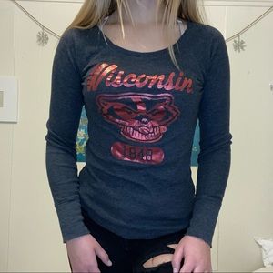 Recycled Karma Wisconsin Badger Long-Sleeved T-Shirt